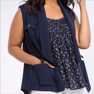 Torrid drop waist vest.